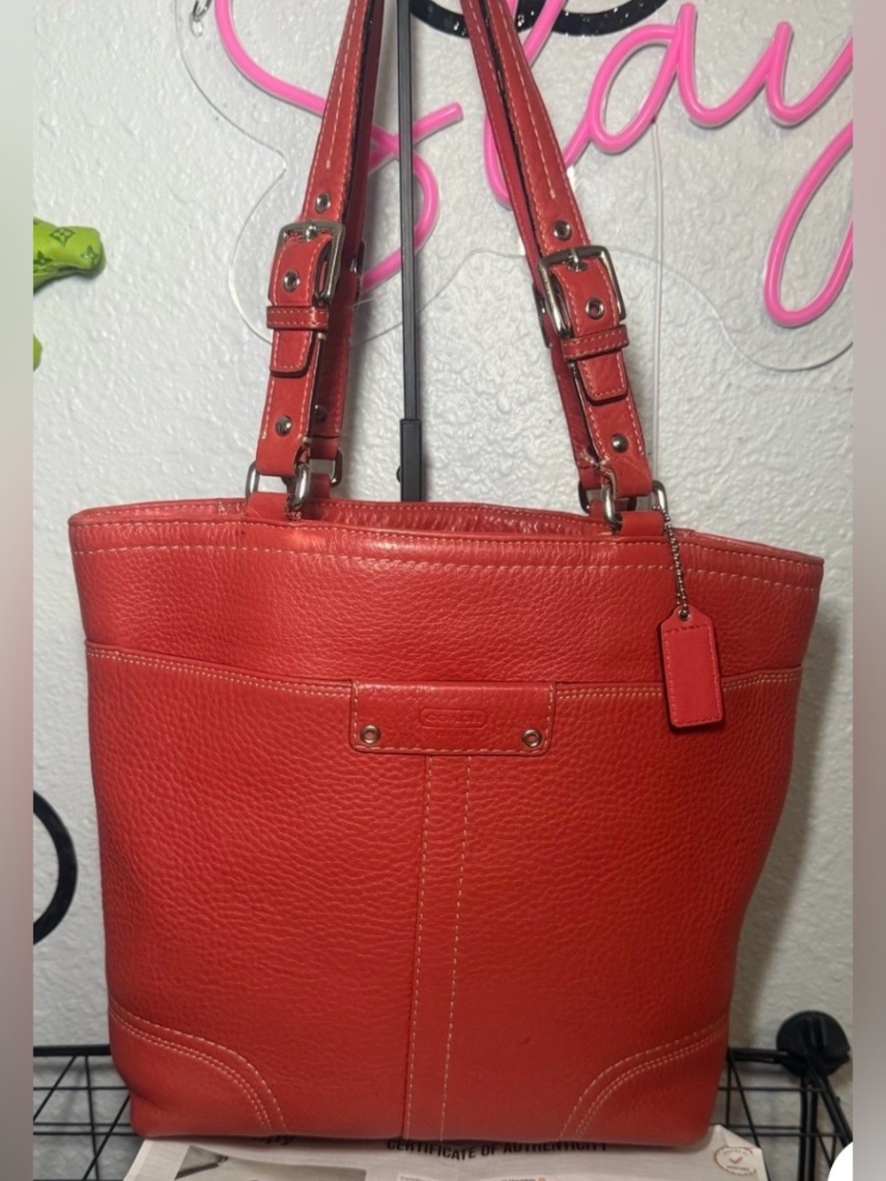 Vintage Coach Hamilton Hobo Leather Tote Bag - Classic Everyday Shoulder Bag